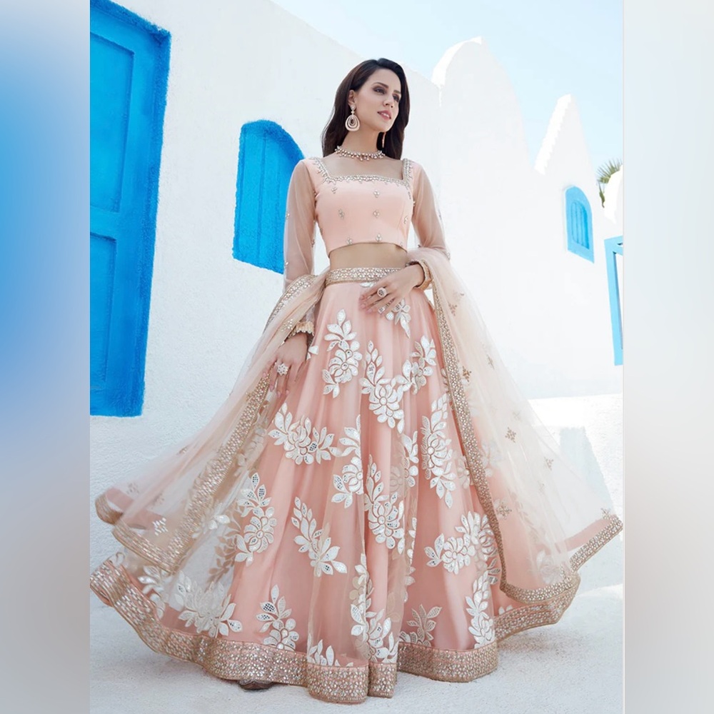 Brand new medium sized lengha dress high quality fully embroidered